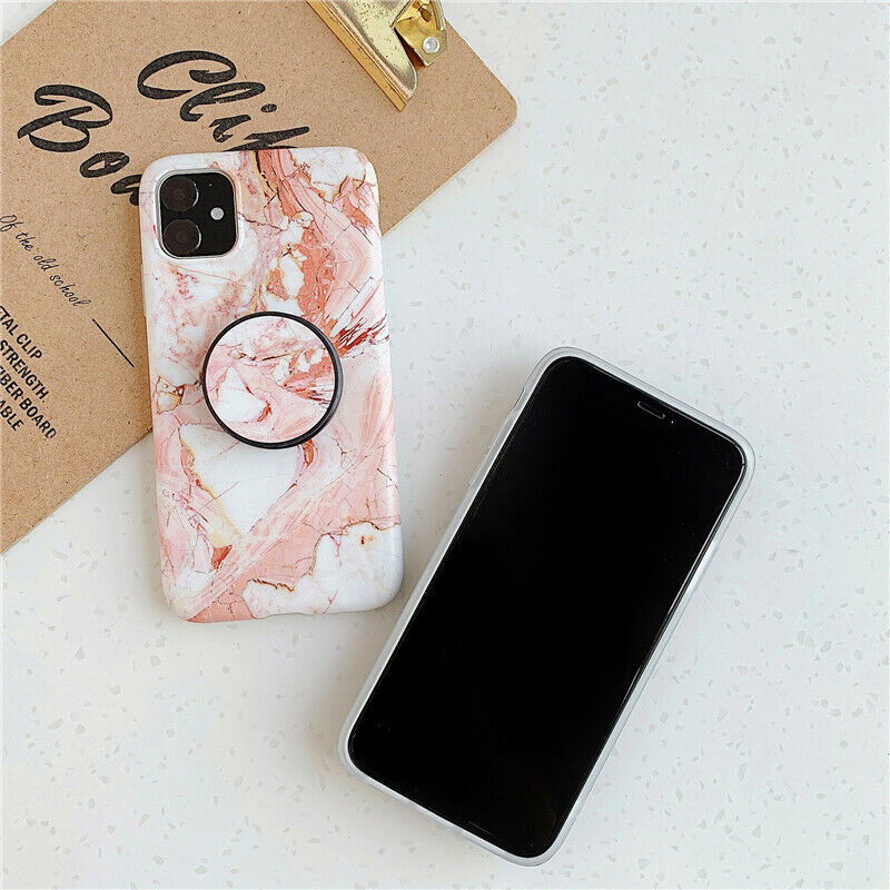 Marble Case With Holder Stand Quality For iPhone 11 Pro Max - carolay.co