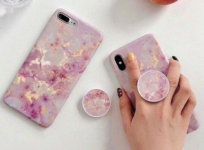 Marble Case With Holder Stand Quality For iPhone 11 Pro Max - carolay.co
