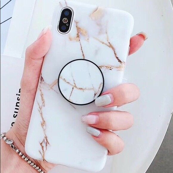 Marble Case With Holder Stand Quality For iPhone 11 Pro Max - carolay.co
