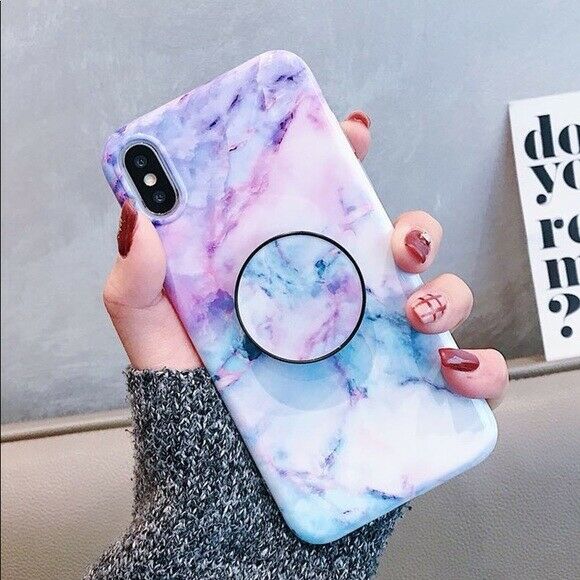 Marble Case With Holder Stand Quality For iPhone 11 Pro Max - carolay.co