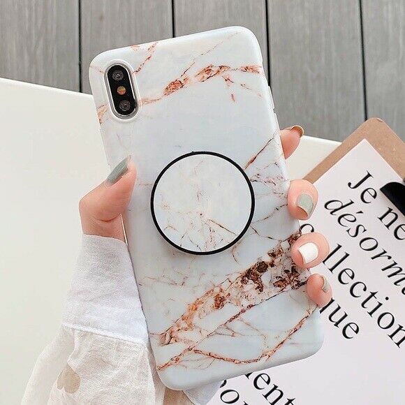 Marble Case With Holder Stand Quality For iPhone 11 Pro Max - carolay.co