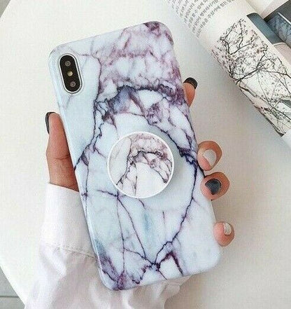 Marble Case With Holder Stand Quality For iPhone 11 Pro Max - carolay.co