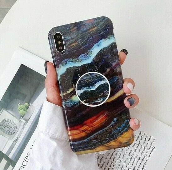 Marble Case With Holder Stand Quality For iPhone 11 Pro Max - carolay.co