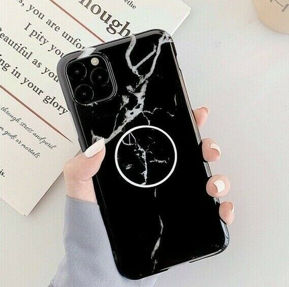 Marble Case With Holder Stand Quality For iPhone 11 Pro Max - carolay.co