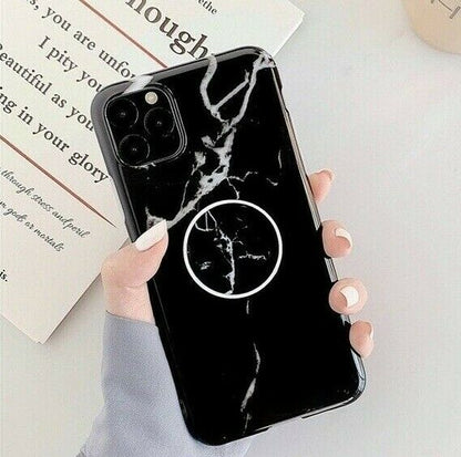 Marble Case With Holder Stand Quality For iPhone 11 Pro Max - carolay.co
