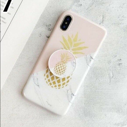 Marble Case With Holder Stand Quality For iPhone 11 Pro Max - carolay.co