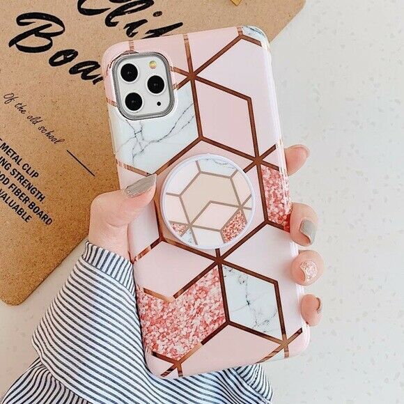 Marble Case With Holder Stand Quality For iPhone 11 Pro Max - carolay.co