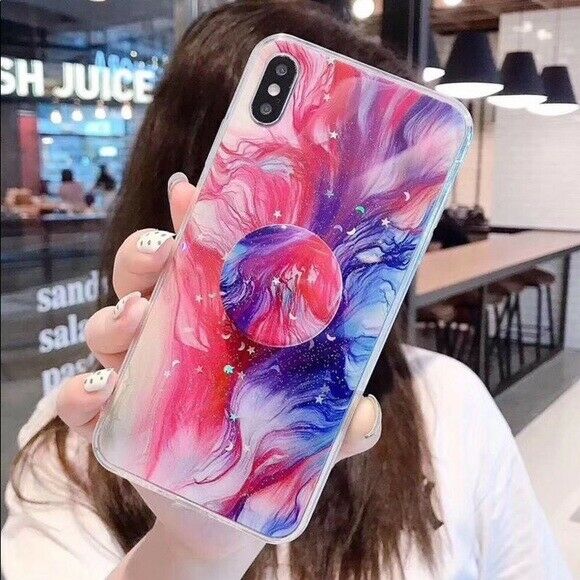 Marble Case With Holder Stand Quality For iPhone 11 Pro Max - carolay.co