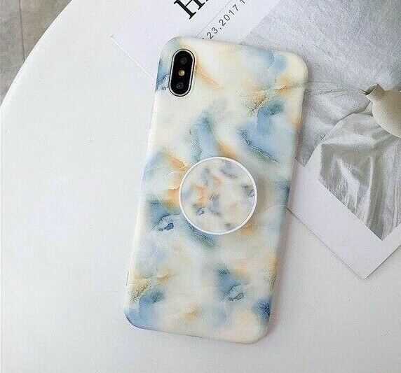 Marble Case With Holder Stand Quality For iPhone X XR - carolay.co