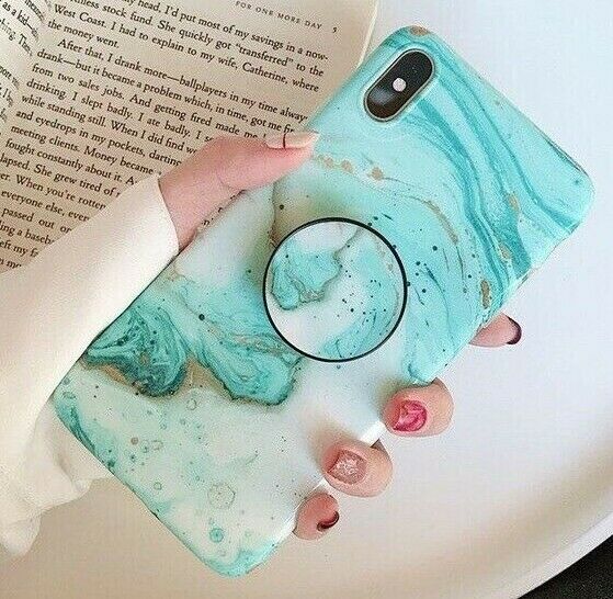 Marble Case With Holder Stand Quality For iPhone X XR - carolay.co
