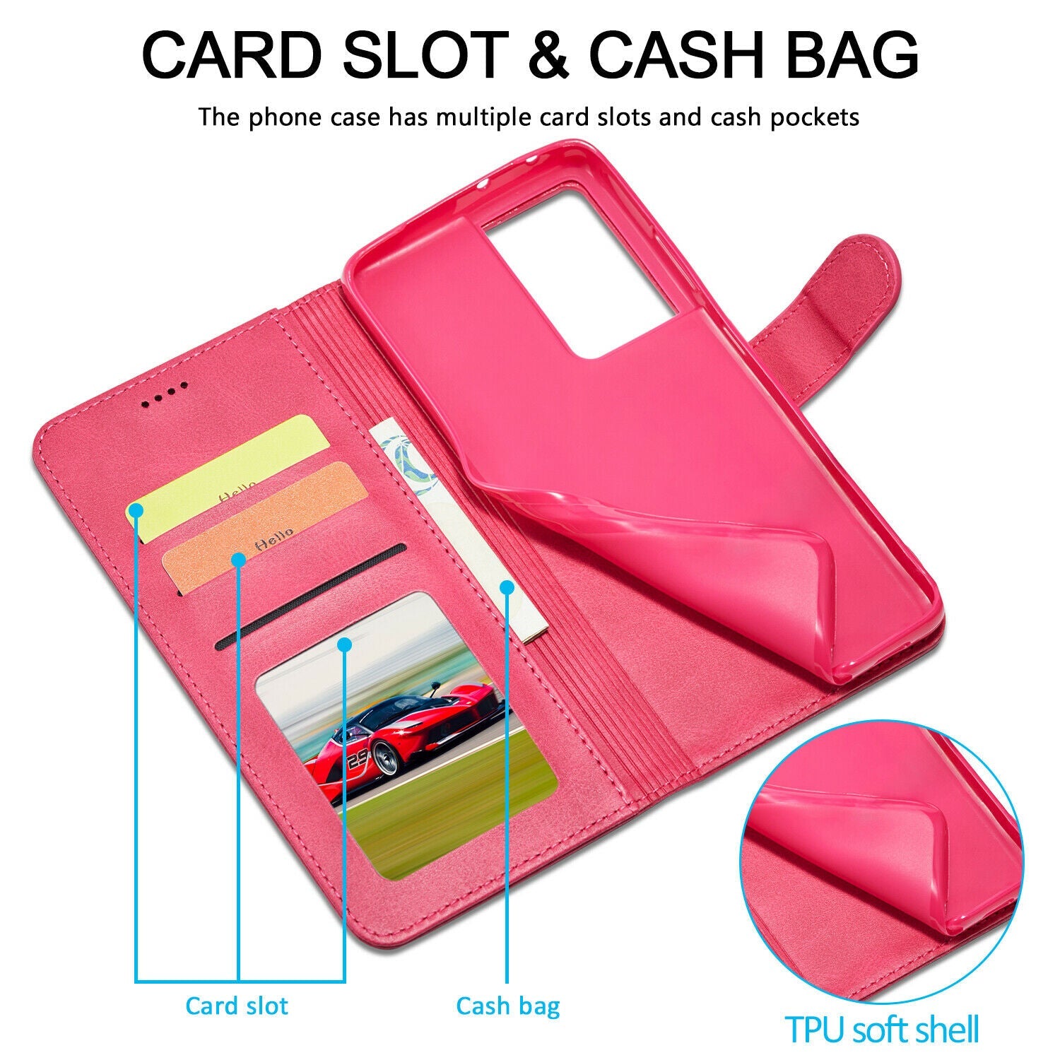Men's Leather Magnetic Wallet Case for Samsung Galaxy S21 - carolay.co