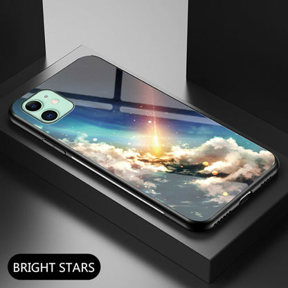 Pattern Tempered Glass Back Case For iPhone 11 - carolay.co