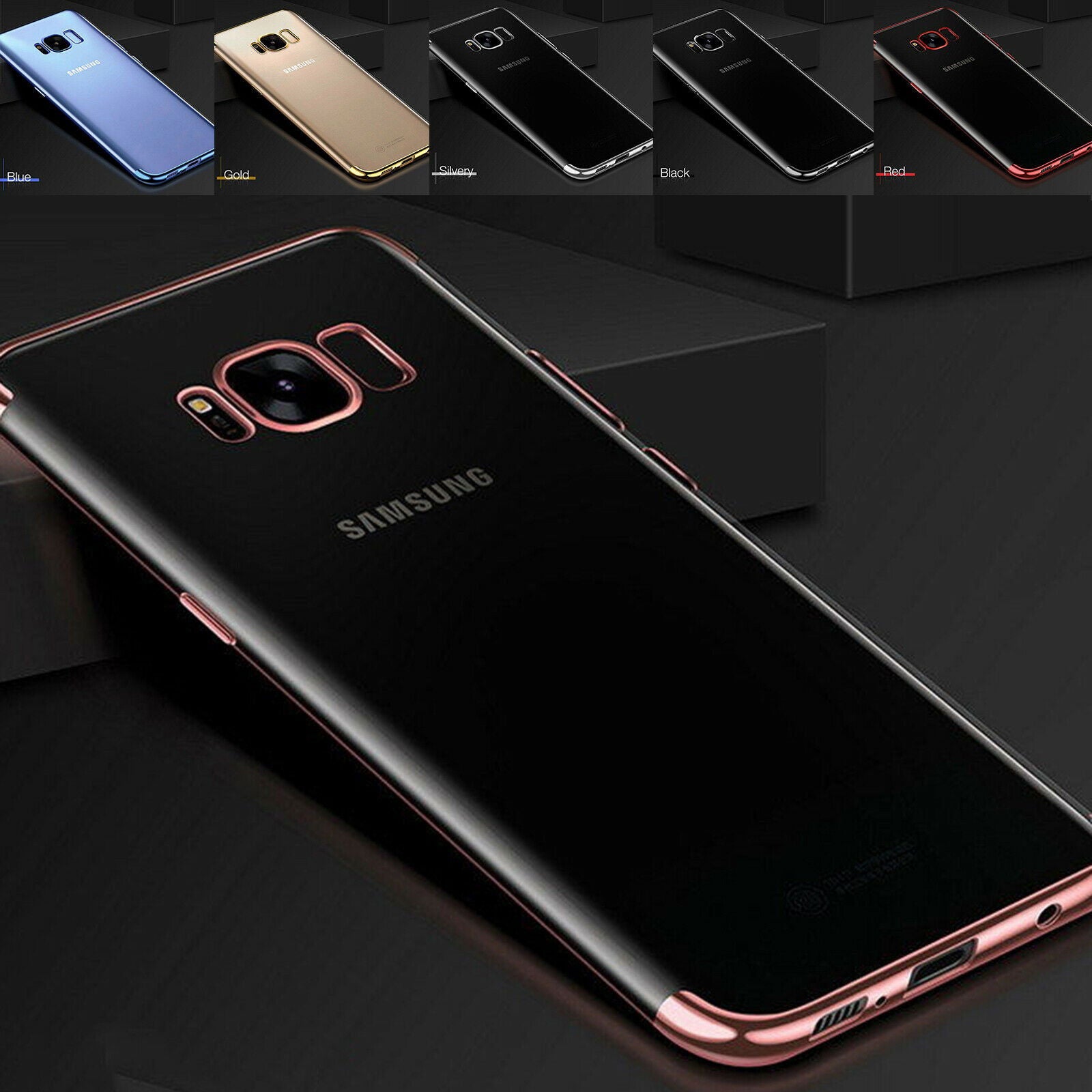 Plated Bumper Slim Clear Soft Case For Samsung - carolay.co