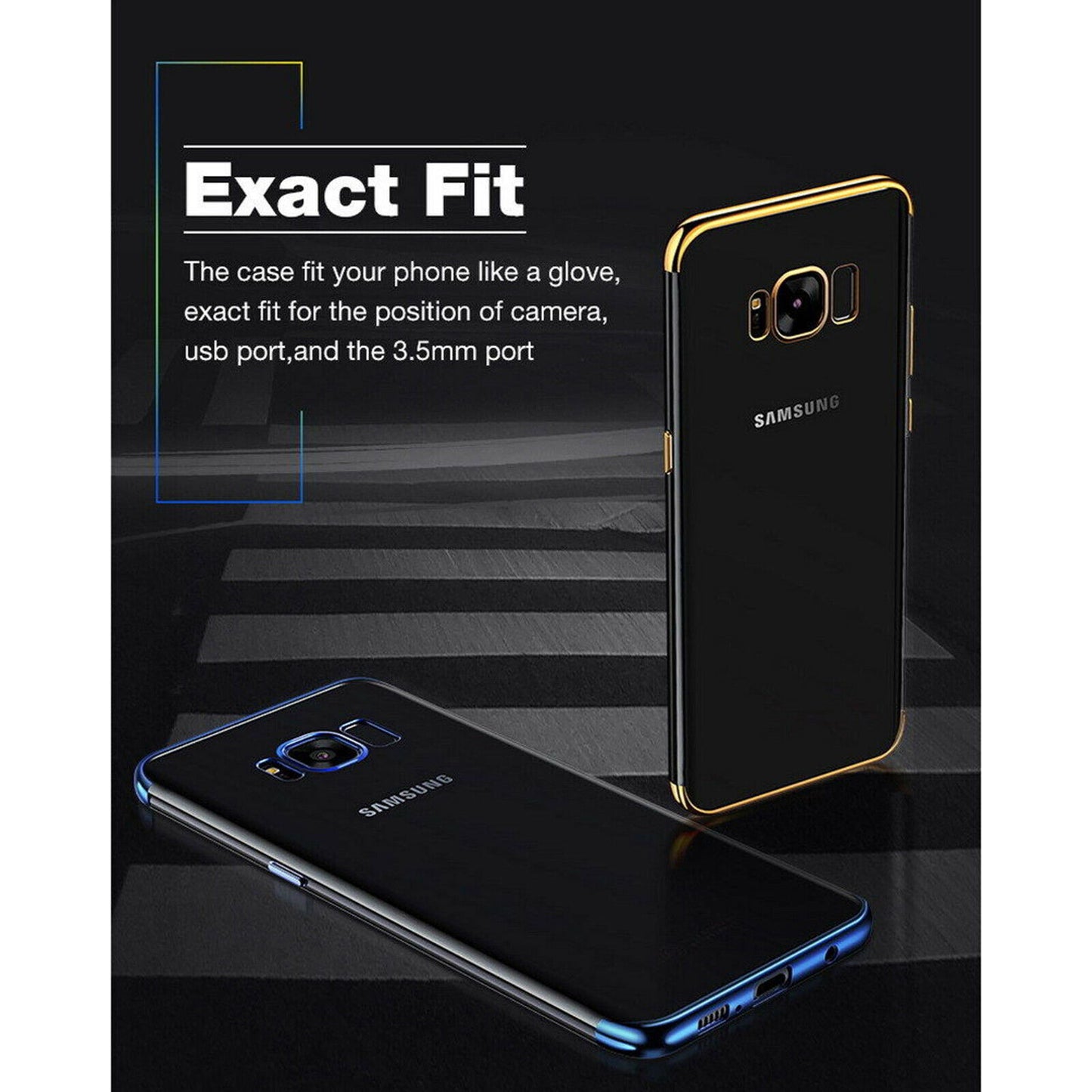 Plated Bumper Slim Clear Soft Case For Samsung - carolay.co