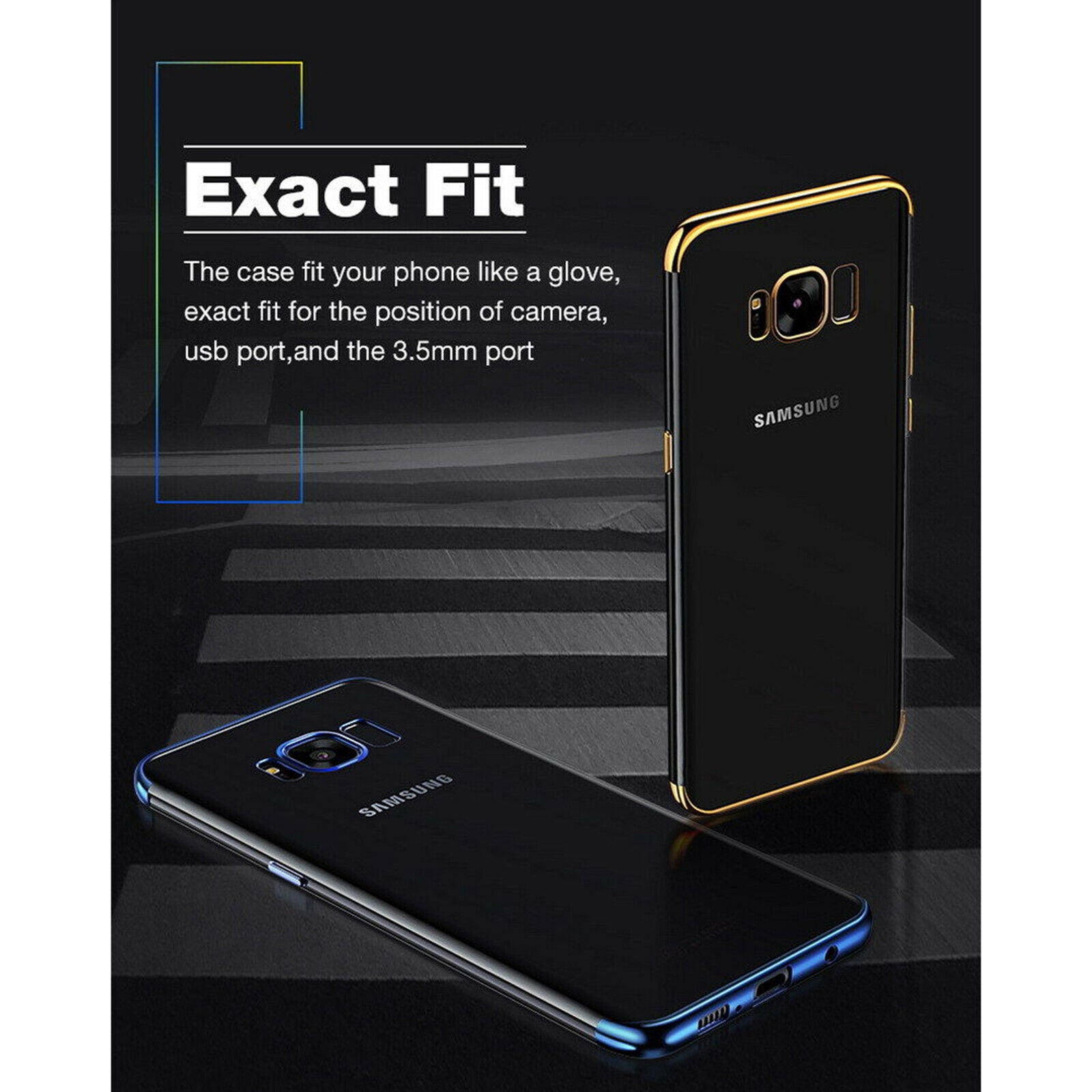 Plated Bumper Slim Clear Soft Case For Samsung - carolay.co