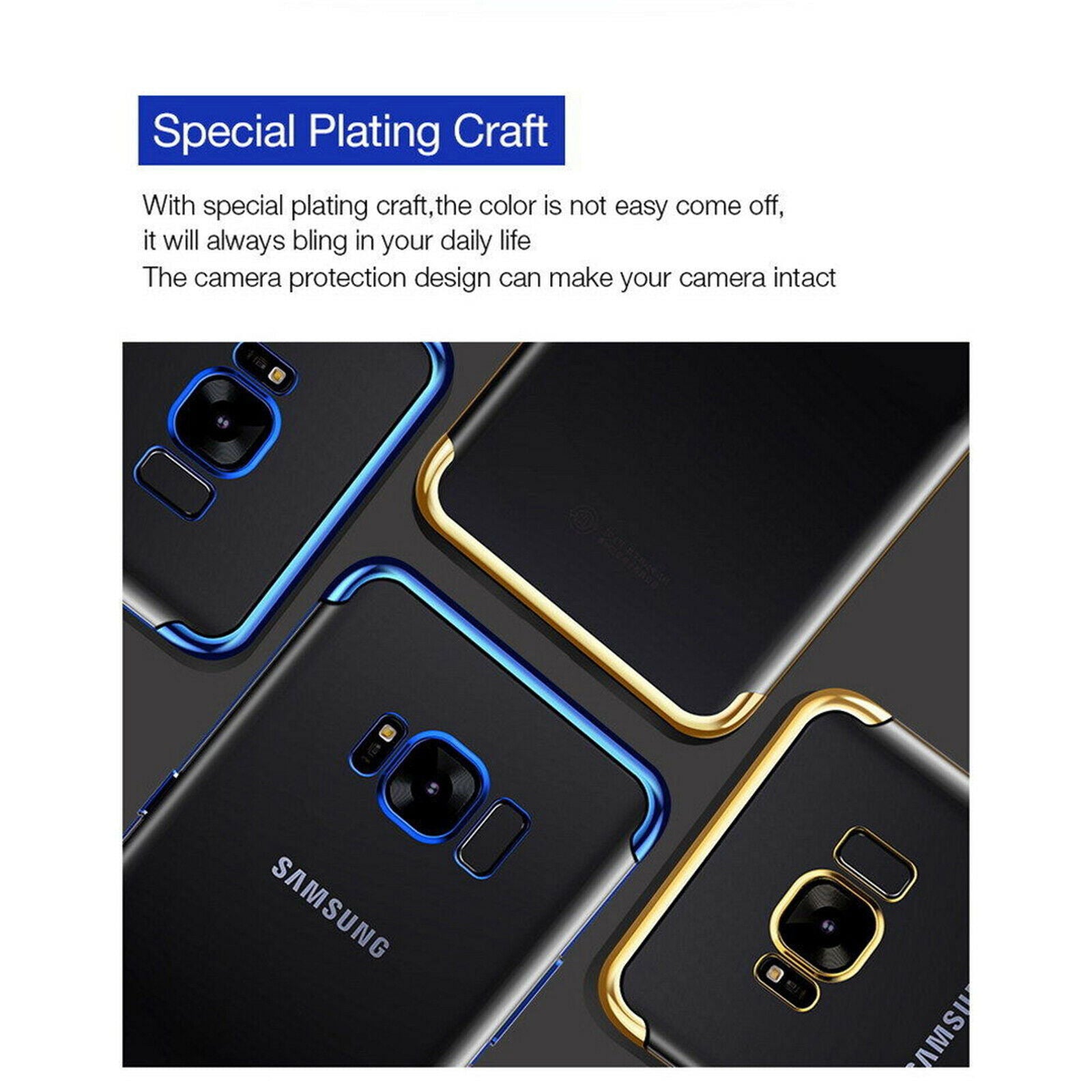 Plated Bumper Slim Clear Soft Case For Samsung - carolay.co