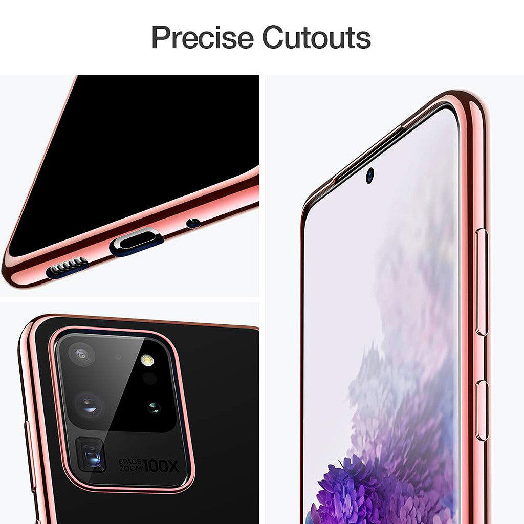 Plating Clear Slim Soft Silicone Case Cover For Samsung S20 Ultra - carolay.co