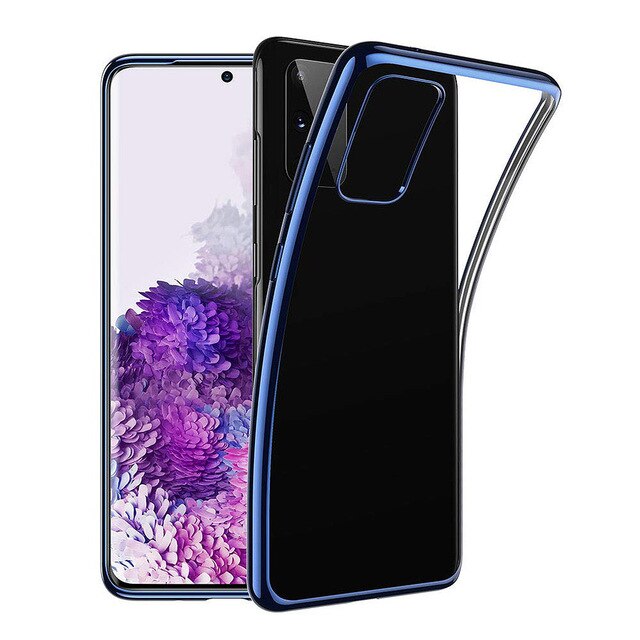 Plating Clear Slim Soft Silicone Case Cover For Samsung S20 Ultra - carolay.co
