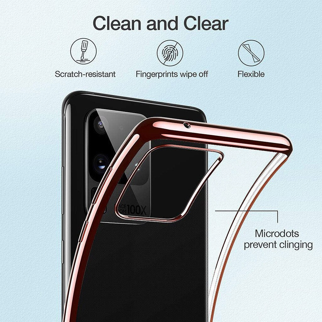 Plating Clear Slim Soft Silicone Case Cover For Samsung S20 Ultra - carolay.co