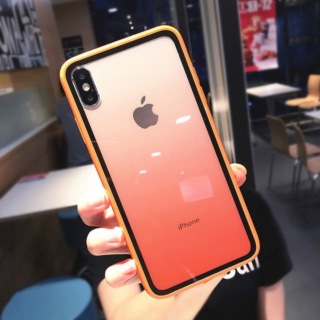 Rainbow Gradient Phone Cases For iPhone Acrylic Transparent - carolay.co