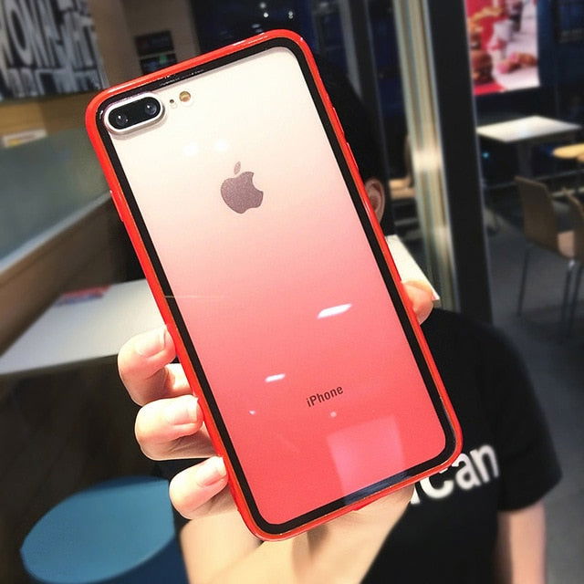 Rainbow Gradient Phone Cases For iPhone Acrylic Transparent - carolay.co