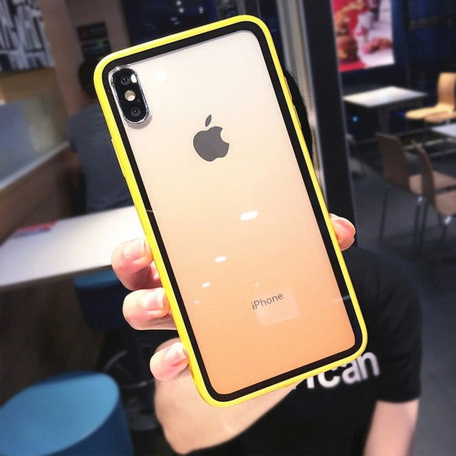 Rainbow Gradient Phone Cases For iPhone Acrylic Transparent - carolay.co