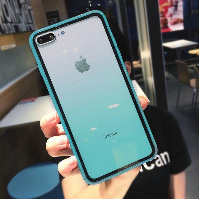 Rainbow Gradient Phone Cases For iPhone Acrylic Transparent - carolay.co
