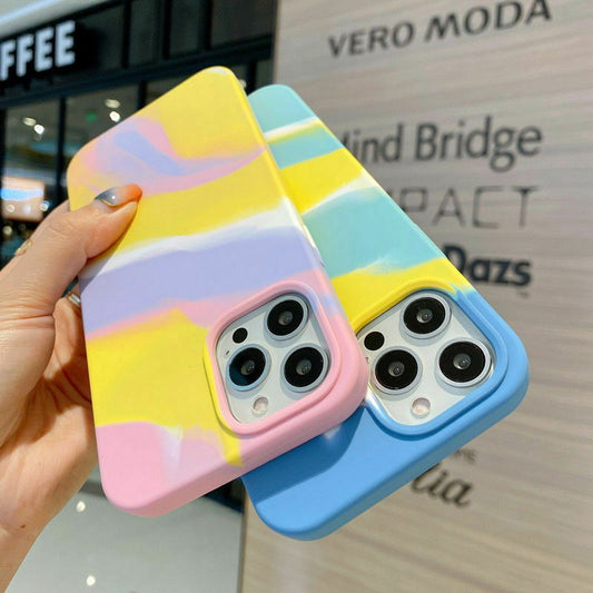 Rainbow Soft Liquid Silicone Case for iPhone - carolay.co