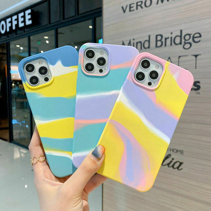 Rainbow Soft Liquid Silicone Case for iPhone - carolay.co