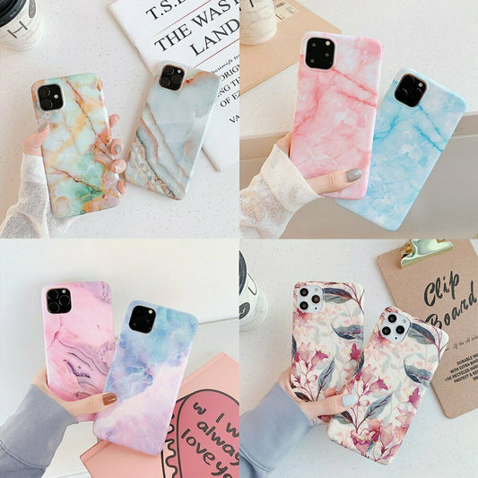 Rubber Marble Slim Soft Case For iPhone - carolay.co