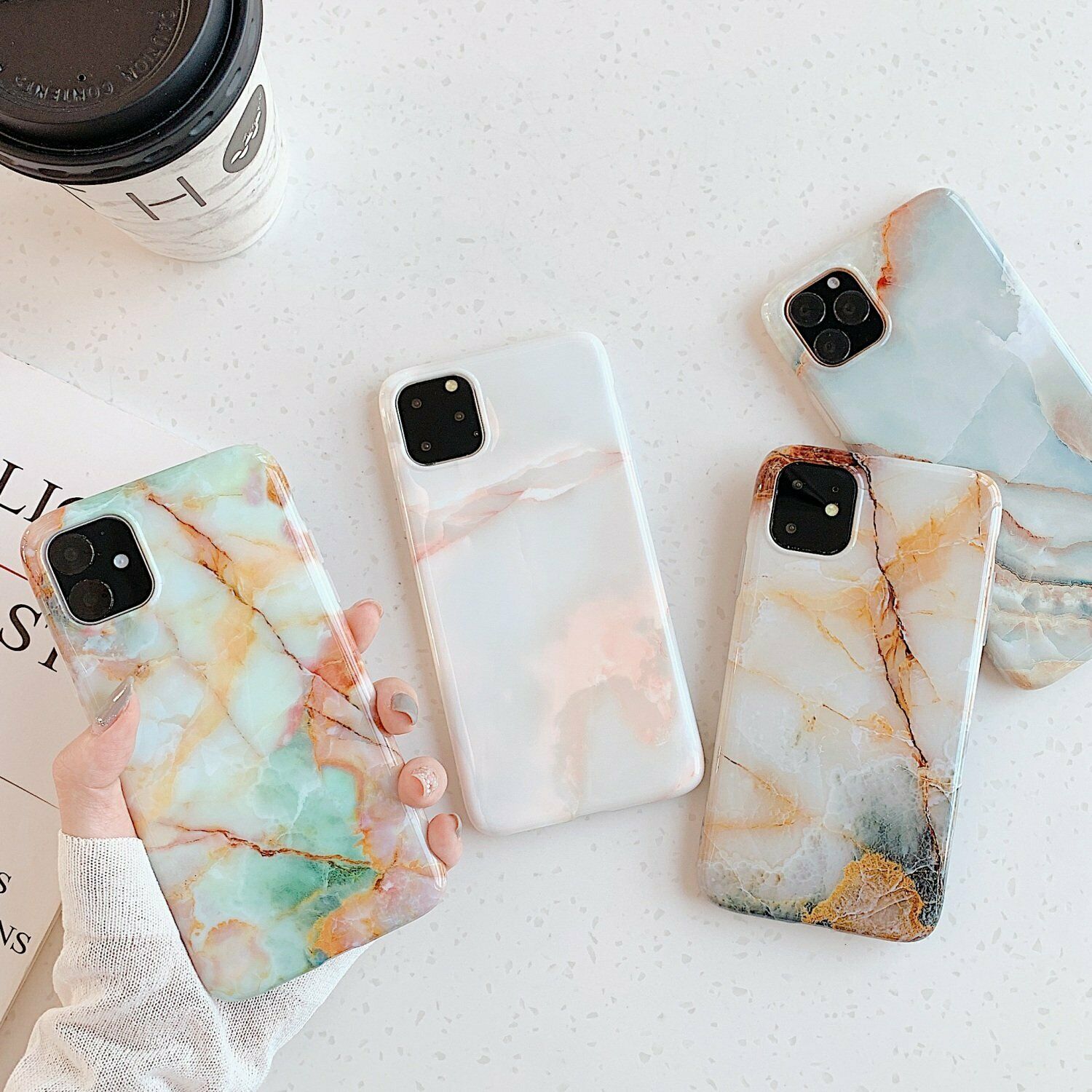 Rubber Marble Slim Soft Case For iPhone - carolay.co