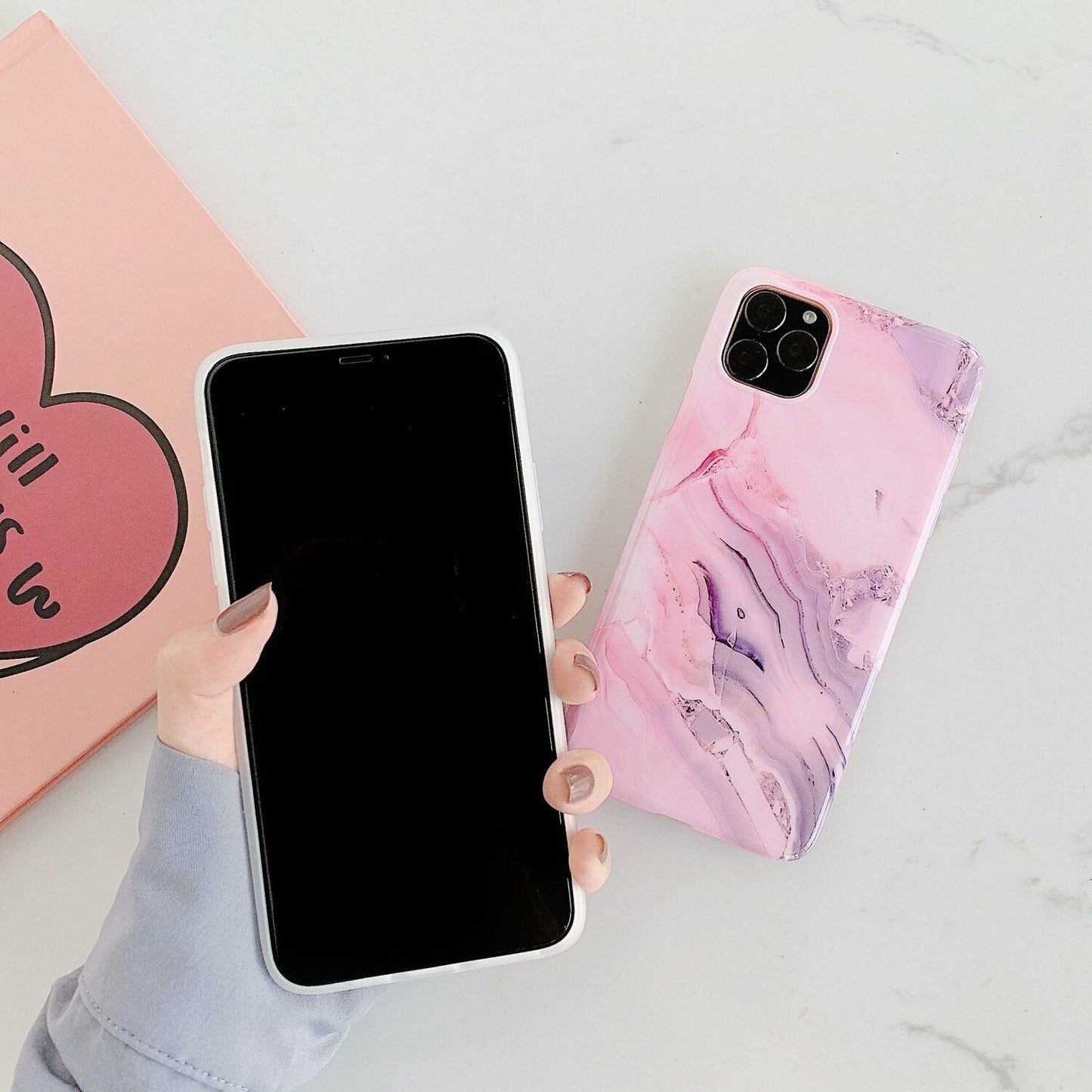 Rubber Marble Slim Soft Case For iPhone - carolay.co