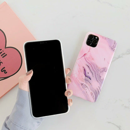Rubber Marble Slim Soft Case For iPhone - carolay.co