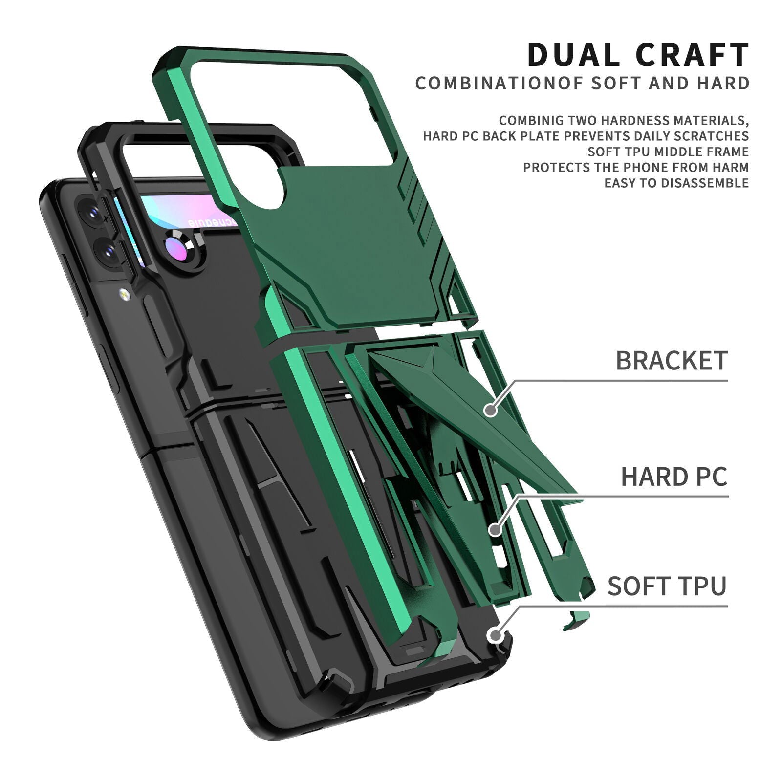 Rugged Shockproof Armor Case Samsung Z Flip 3 5G - carolay.co