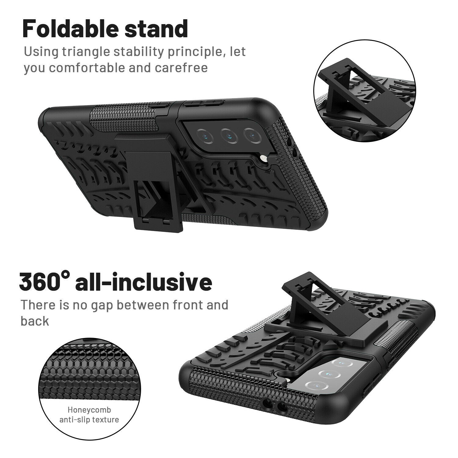 Rugged Shockproof Rubber Case for Samsung Galaxy S21 Plus Ultra - carolay.co