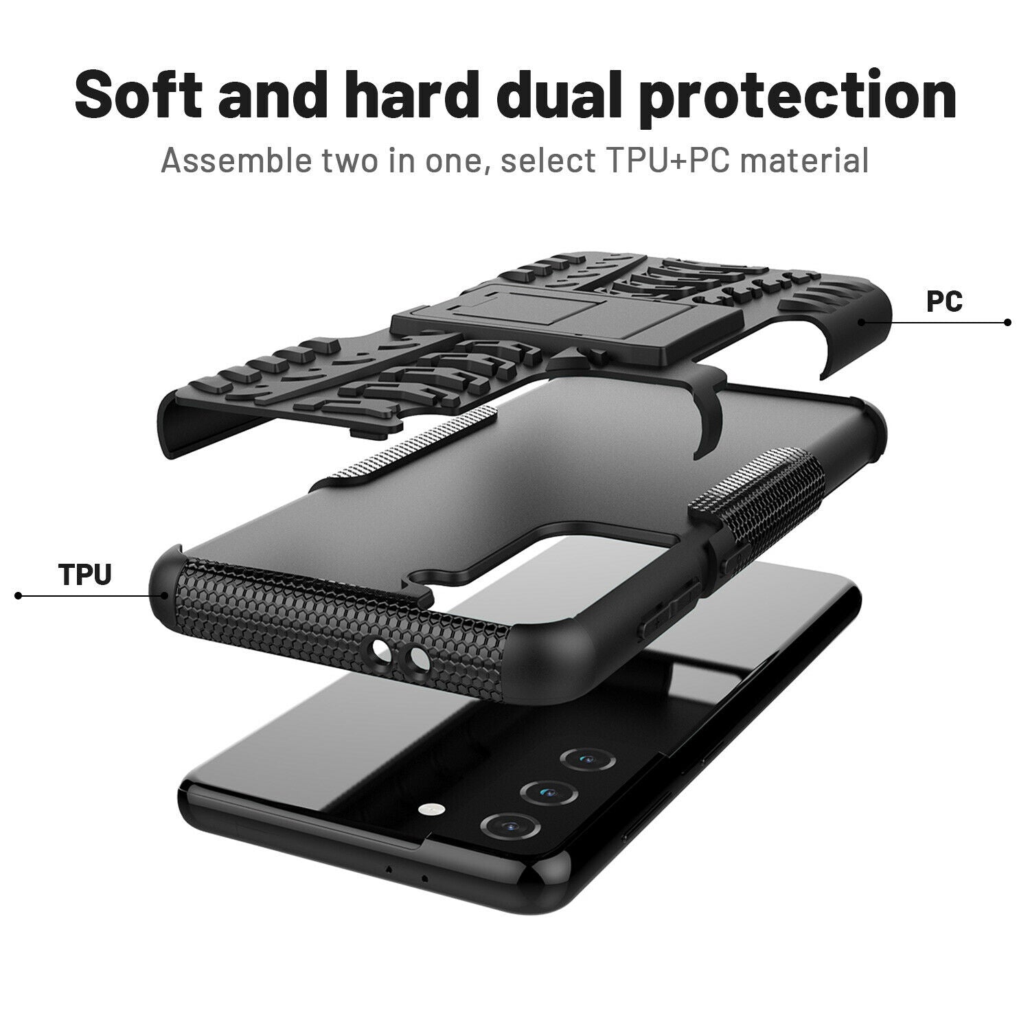 Rugged Shockproof Rubber Case for Samsung Galaxy S21 Plus Ultra - carolay.co