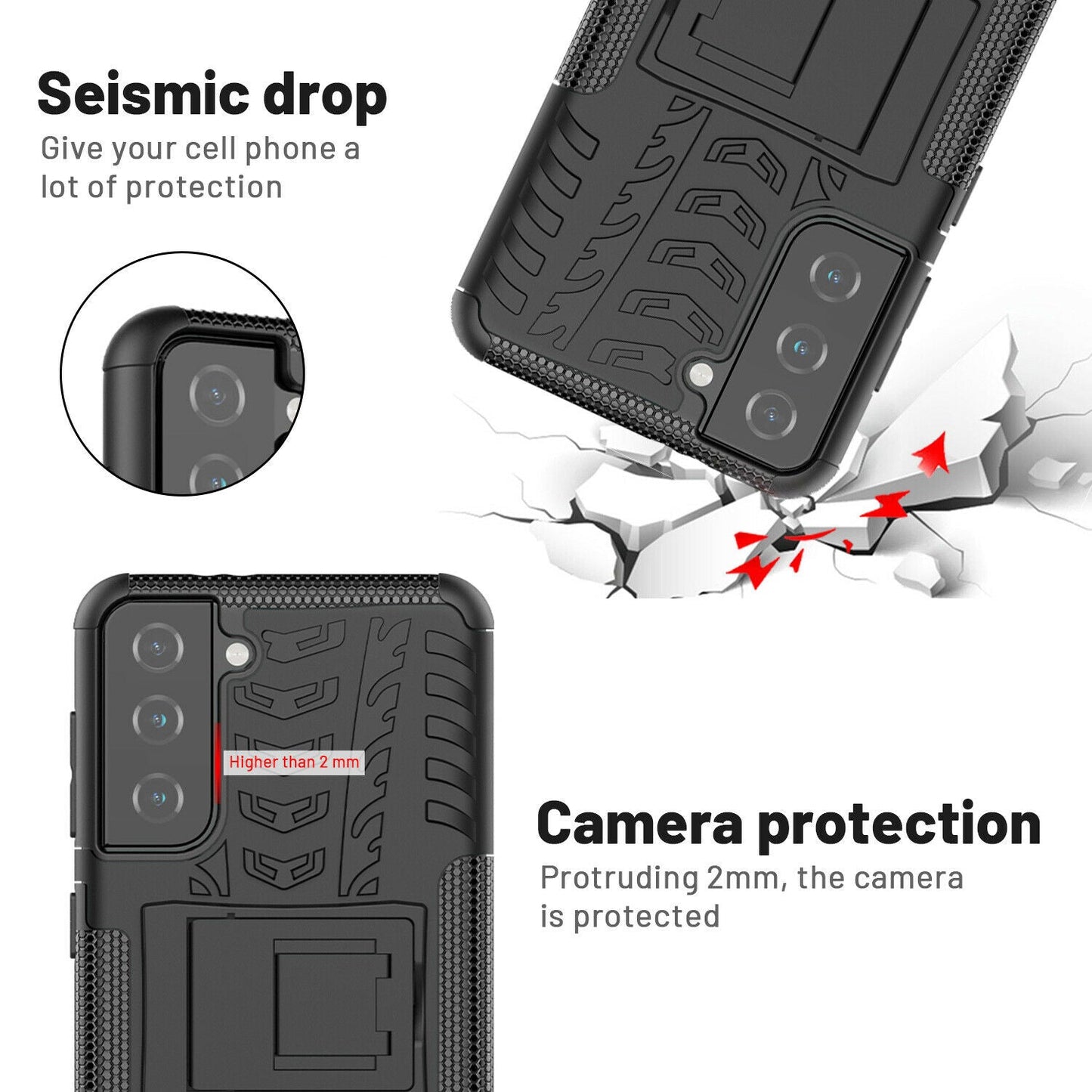 Rugged Shockproof Rubber Case for Samsung Galaxy S21 Plus Ultra - carolay.co