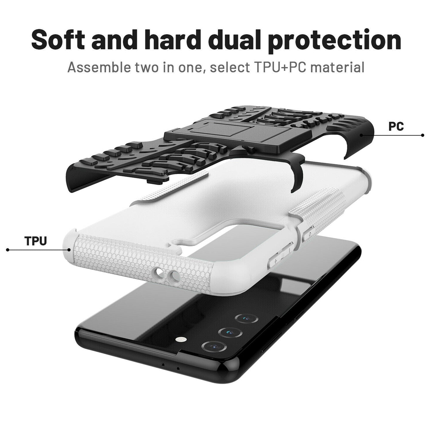 Rugged Shockproof Rubber Case for Samsung Galaxy S21 Plus Ultra - carolay.co