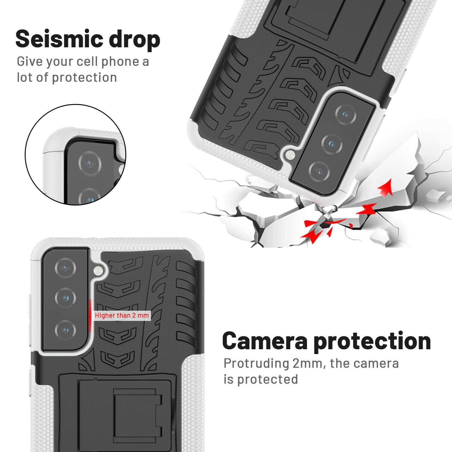 Rugged Shockproof Rubber Case for Samsung Galaxy S21 Plus Ultra - carolay.co