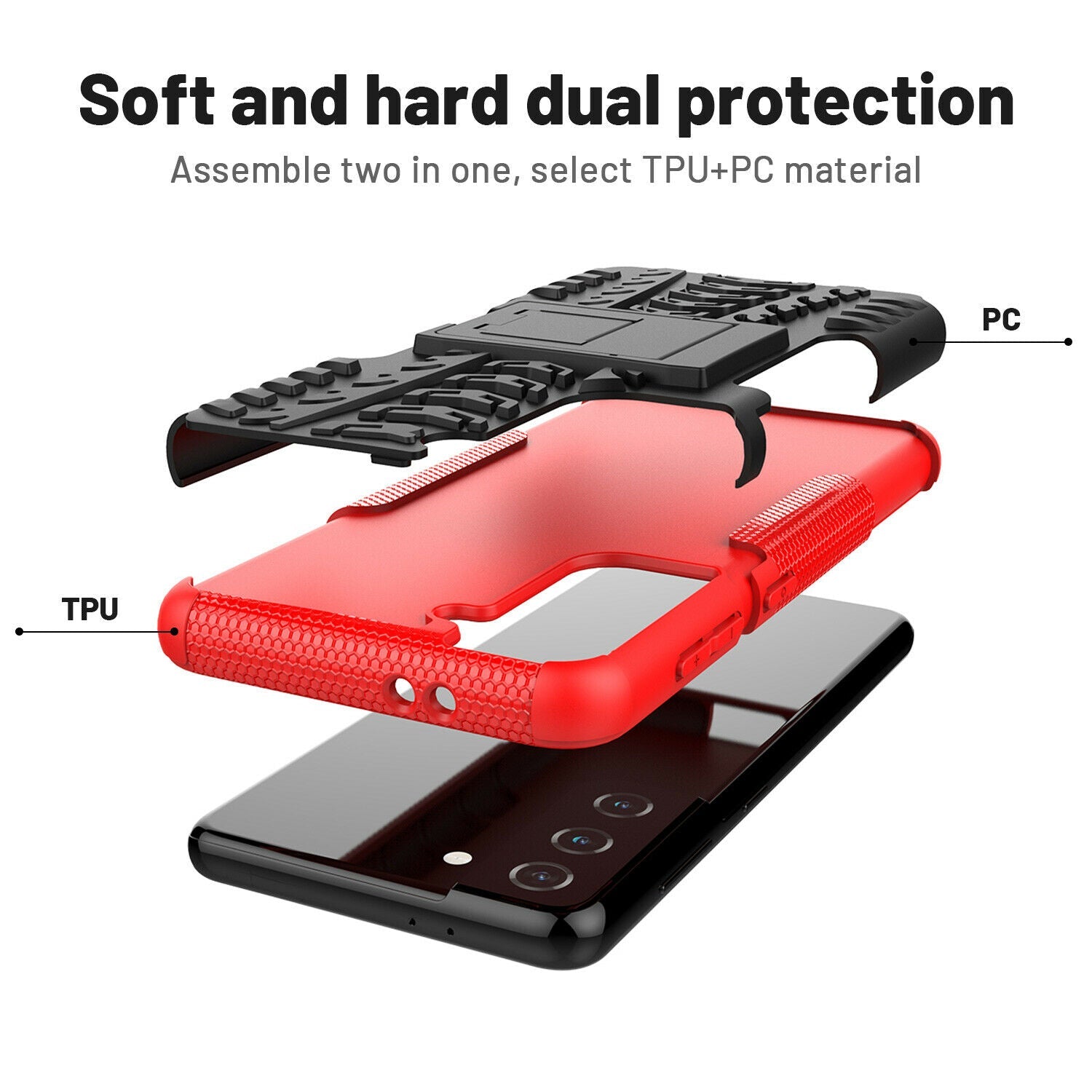 Rugged Shockproof Rubber Case for Samsung Galaxy S21 Plus Ultra - carolay.co