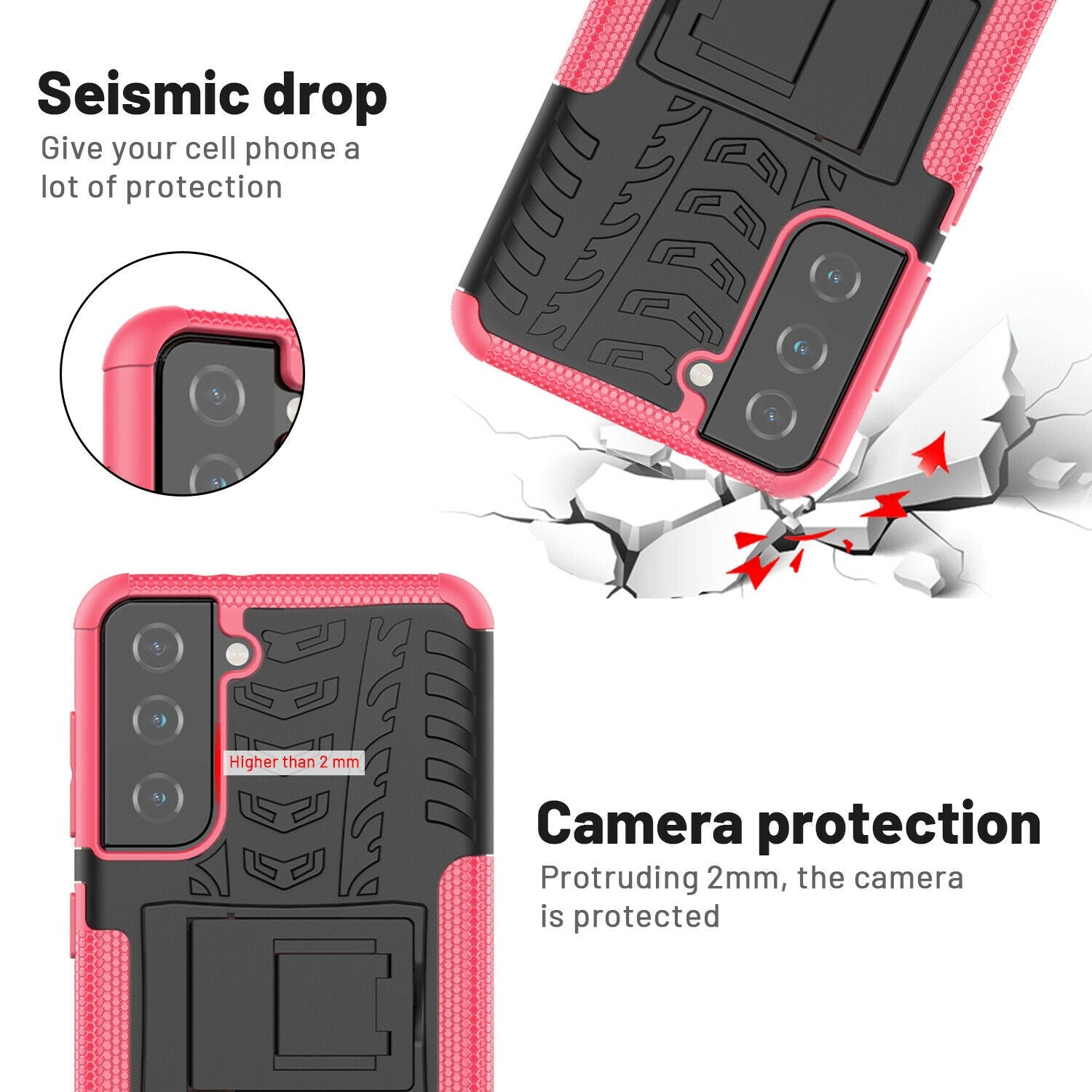 Rugged Shockproof Rubber Case for Samsung Galaxy S21 Plus Ultra - carolay.co