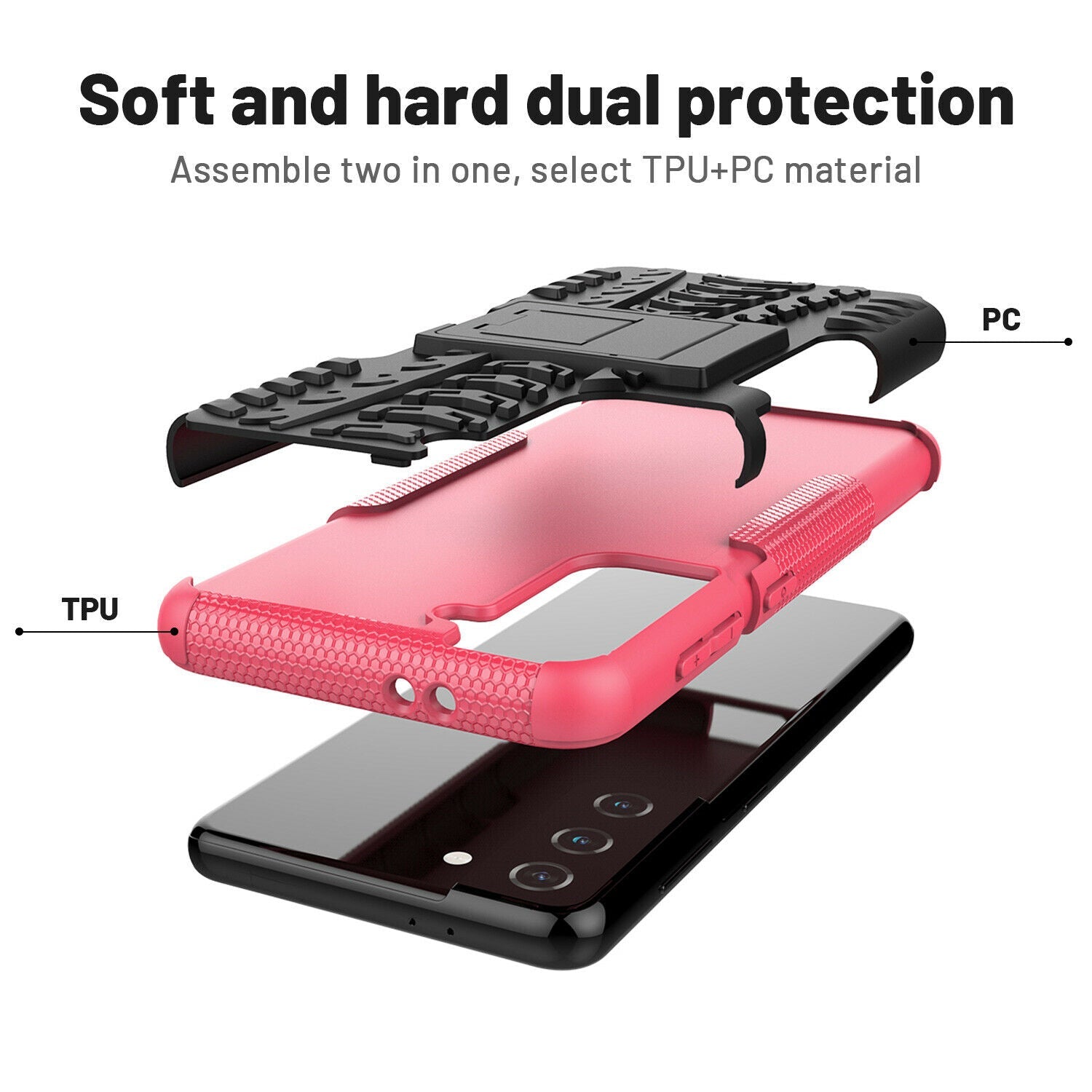 Rugged Shockproof Rubber Case for Samsung Galaxy S21 Plus Ultra - carolay.co