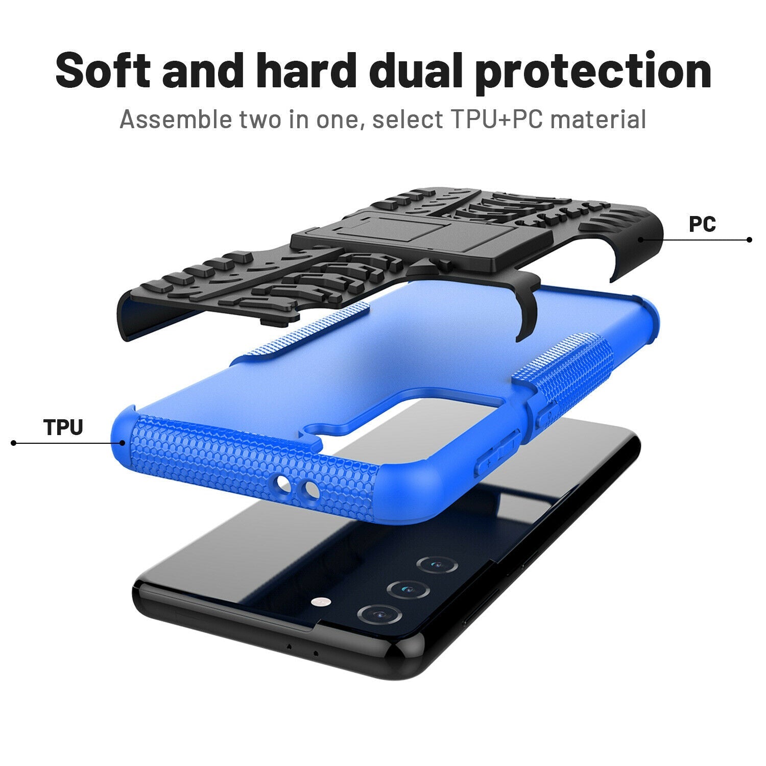 Rugged Shockproof Rubber Case for Samsung Galaxy S21 Plus Ultra - carolay.co