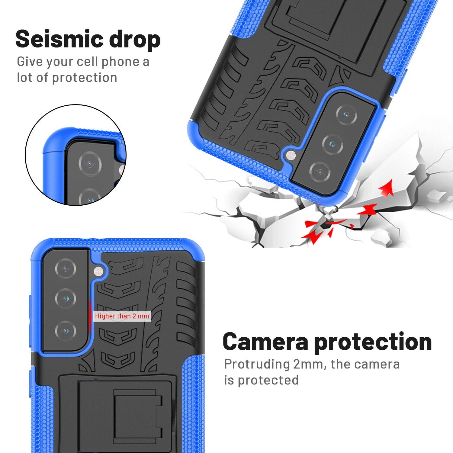 Rugged Shockproof Rubber Case for Samsung Galaxy S21 Plus Ultra - carolay.co