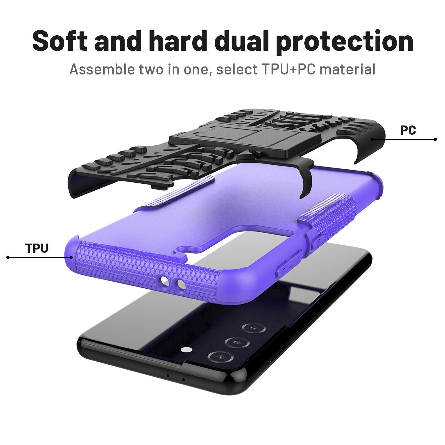 Rugged Shockproof Rubber Case for Samsung Galaxy S21 Plus Ultra - carolay.co