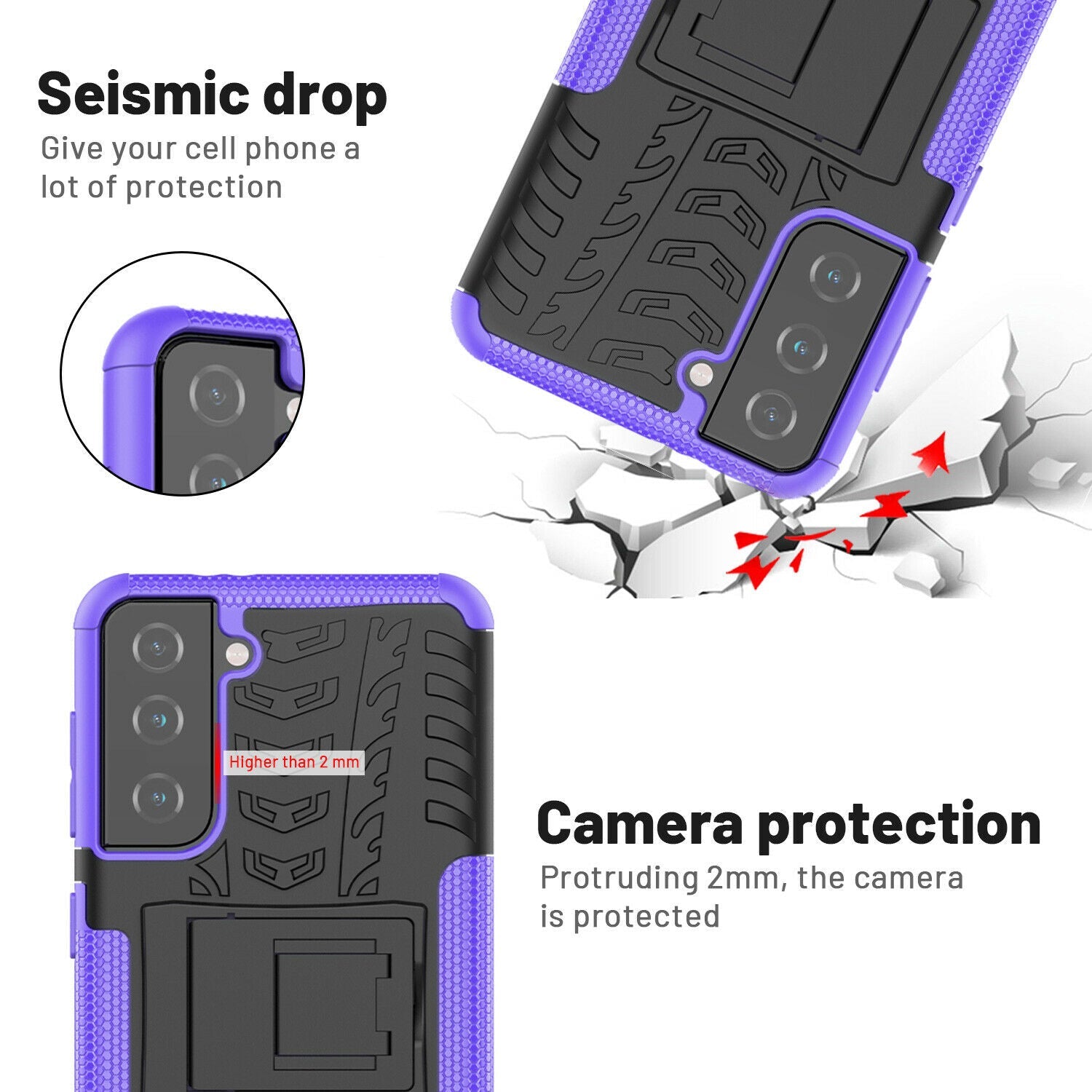 Rugged Shockproof Rubber Case for Samsung Galaxy S21 Plus Ultra - carolay.co