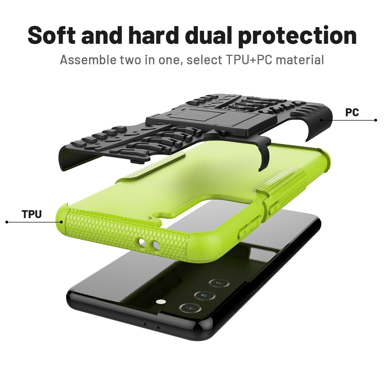Rugged Shockproof Rubber Case for Samsung Galaxy S21 Plus Ultra - carolay.co
