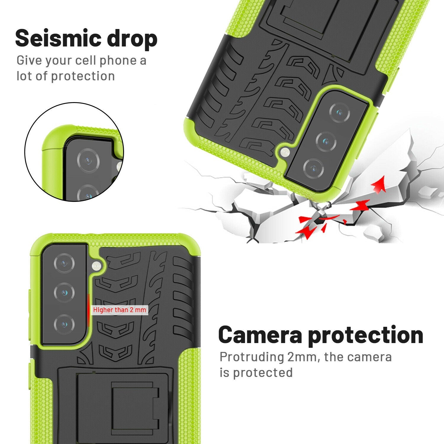 Rugged Shockproof Rubber Case for Samsung Galaxy S21 Plus Ultra - carolay.co