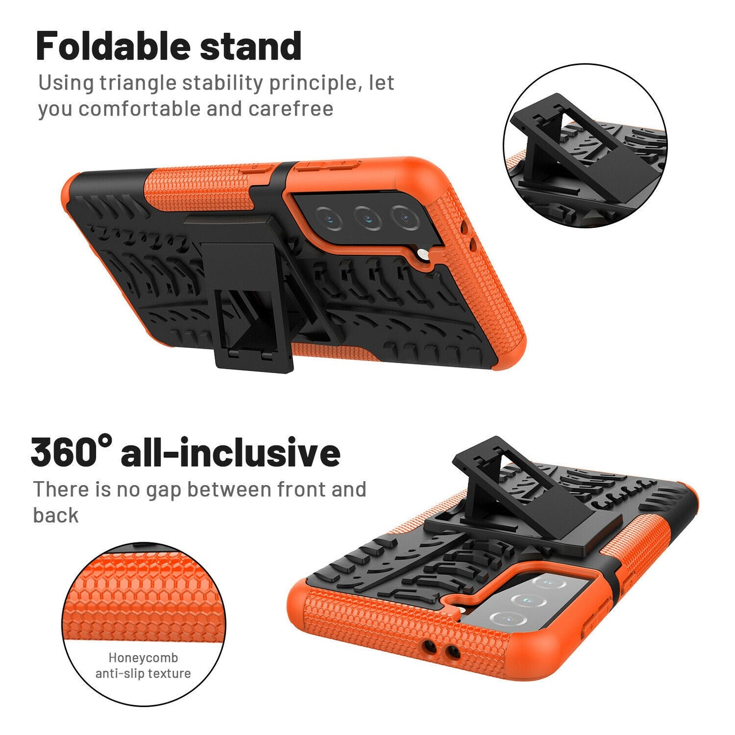 Rugged Shockproof Rubber Case for Samsung Galaxy S21 Plus Ultra - carolay.co