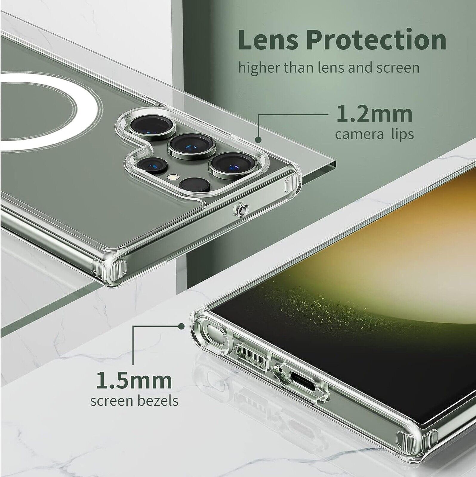 Samsung Galaxy S24 Ultra Clear MagSafe-Compatible Case - carolay.co